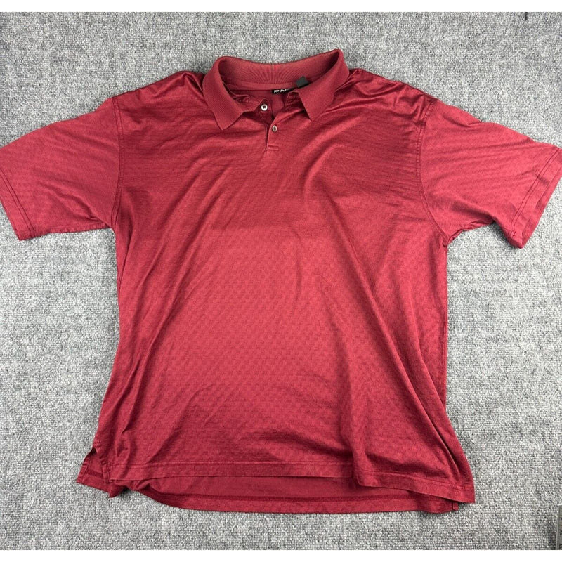 Ping Collection Double Mercerized Polo Shirt Mens XL Maroon Short Sleeve Golf