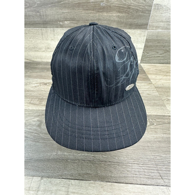 FMF FlexFit Black Hat White Pinstripe Adult S-M Cap