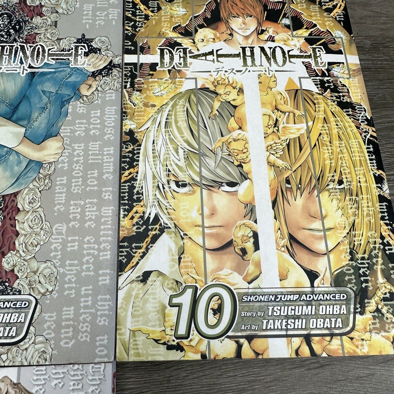 Death Note Manga Book Series Volume Set 1-7 10-12 Missing 8,9