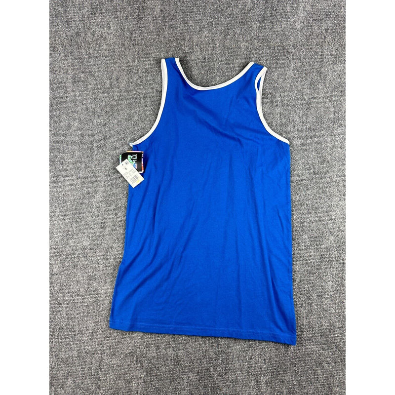 MTV Mens Shirt Tank Top Sleeveless Royal Blue Basketball