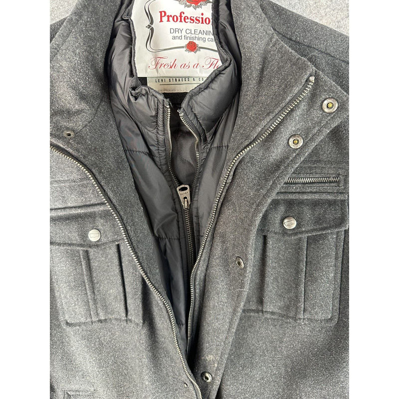 Levis Mens Military Jacket Classic Fit Charcoal Adult Size 2XXL