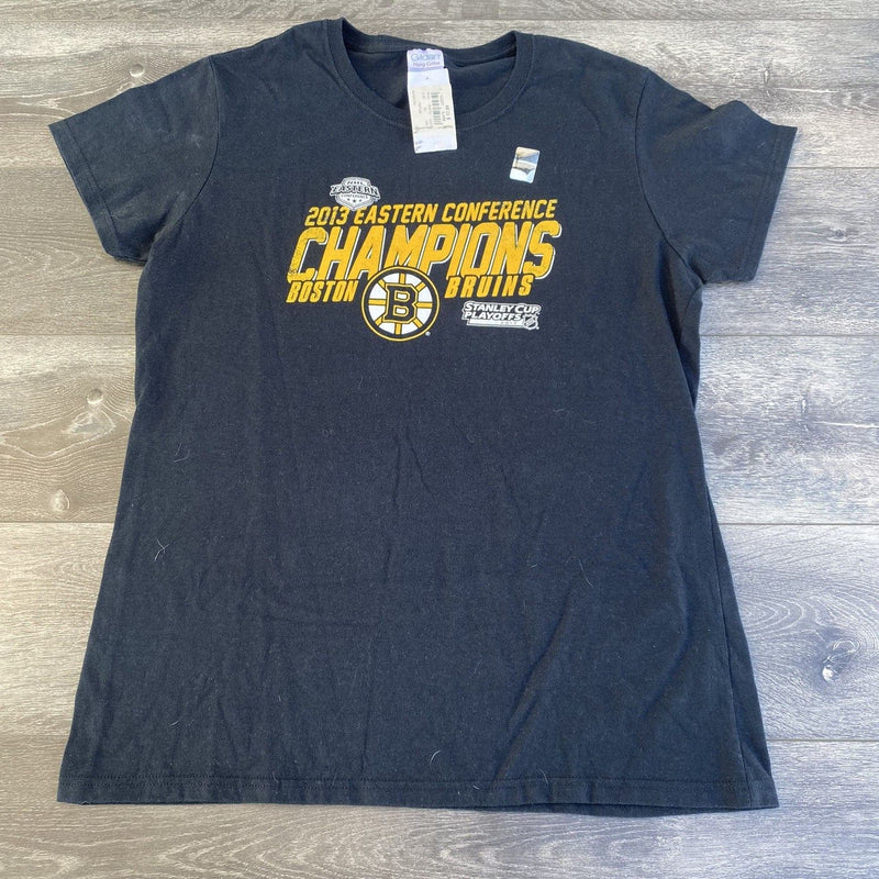 NHL 2013 Eastern Conference Champions Boston Bruins T Shirt Large Short Sleeve