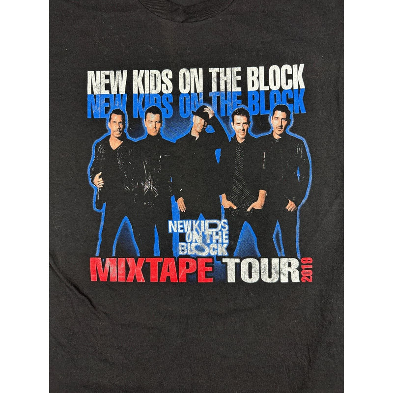 New Kids On The Block Mixtape Tour 2019 T-Shirt Band Tee Concert Large L Black