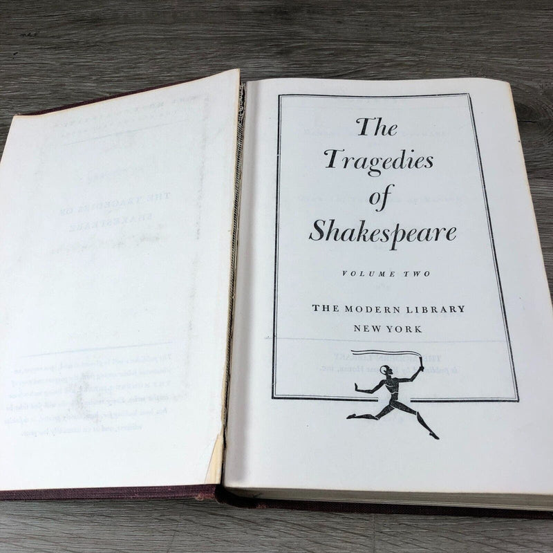 The Tragedies of Shakespeare in Two Volumes Modern Lib. Mid-Century 2 Books