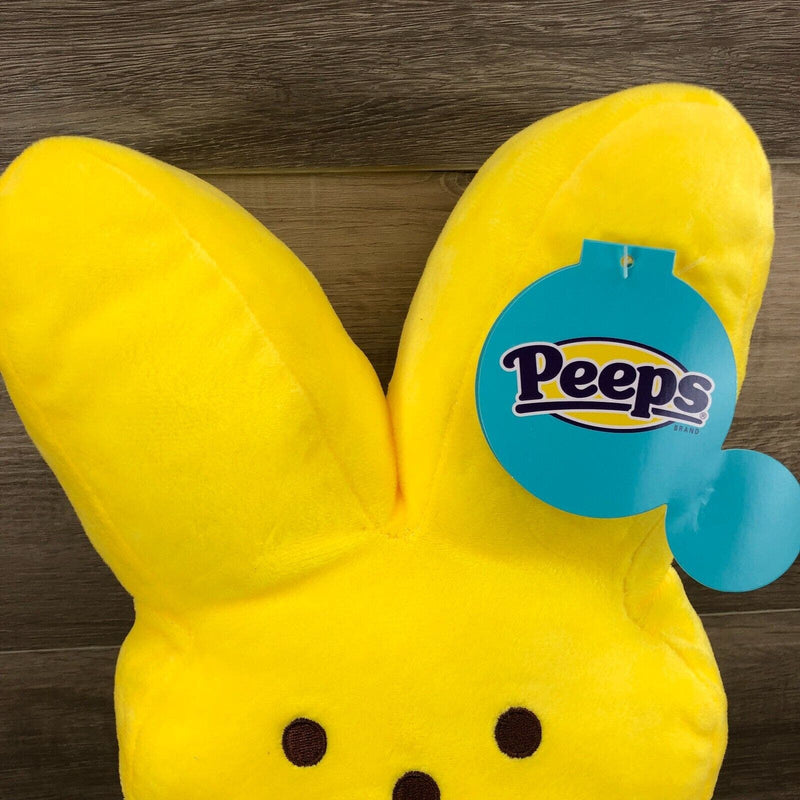 15" PEEPS BRAND Marshmallow Plush Bunny Easter Gift Yellow New Soft Pillow