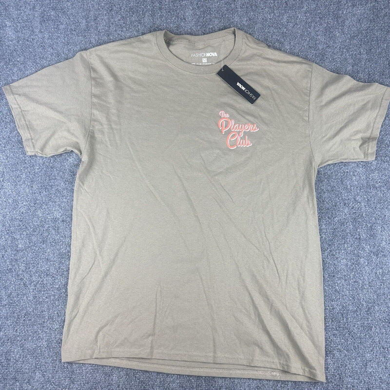 The Players Club Worldwide Light Khaki M Medium T Shirt Short Sleeve