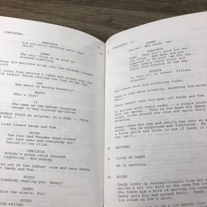 Grease is Still the Word Screenplay Brontë Woodard Alan Carr 4th Draft 1977