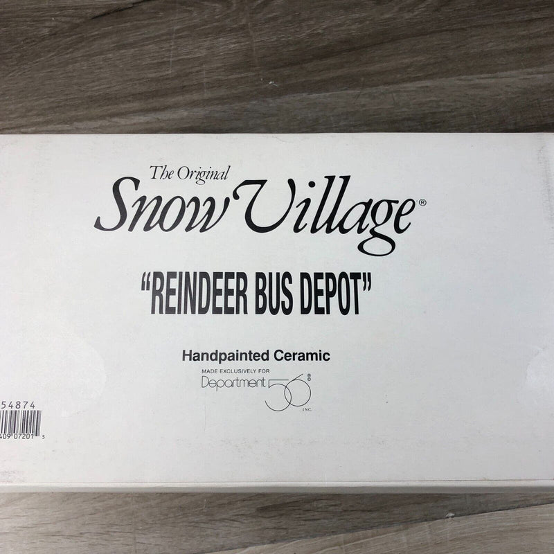 Original Snow Village REINDEER BUS DEPOT 54874 Retired Dept. 56