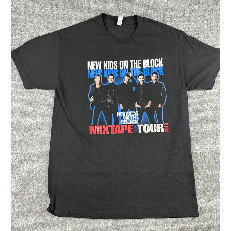 New Kids On The Block Mixtape Tour 2019 T-Shirt Band Tee Concert Large L Black