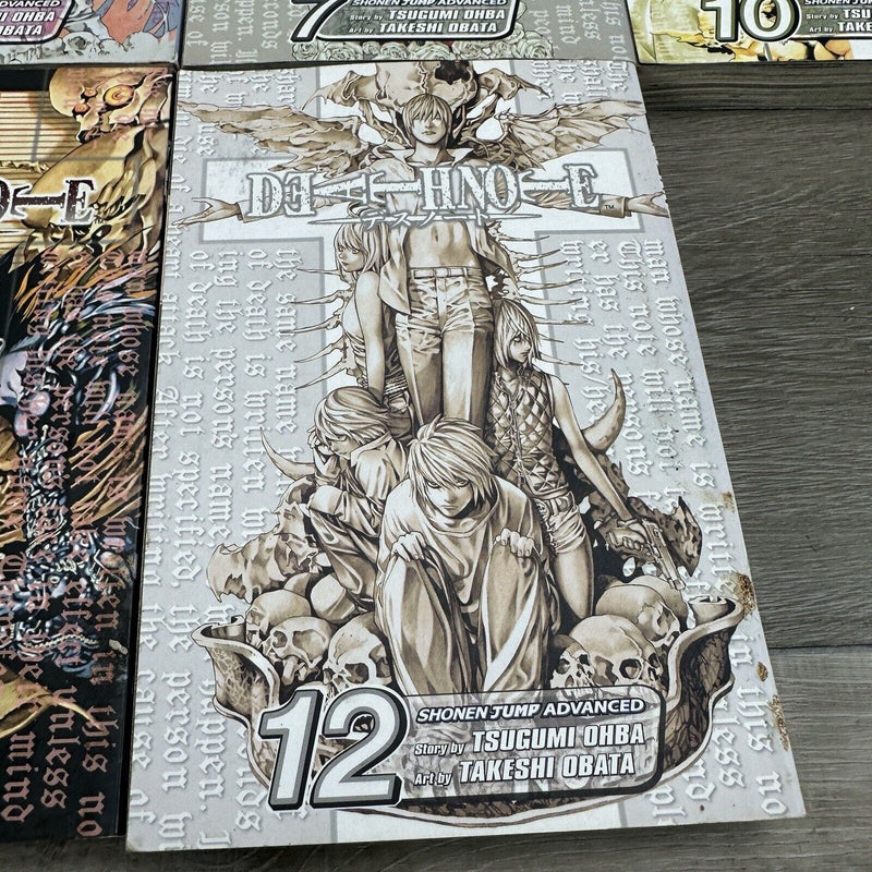 Death Note Manga Book Series Volume Set 1-7 10-12 Missing 8,9