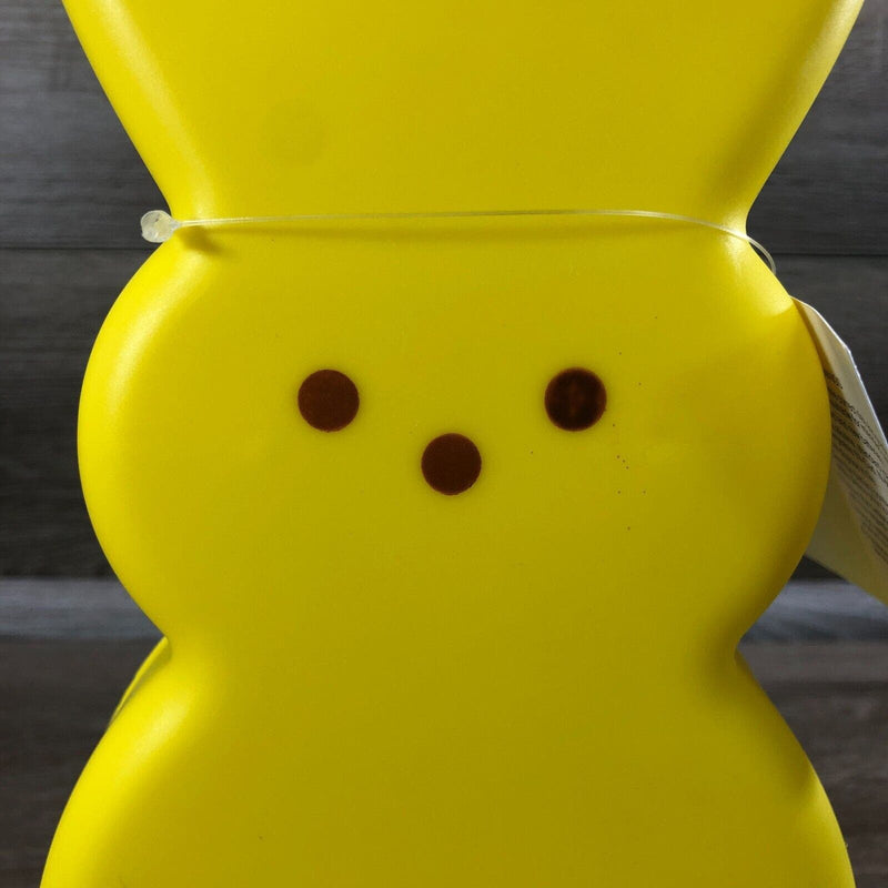 10” Yellow Peeps Blow Mold Plastic Bunny New Battery Operated LED Easter Decor