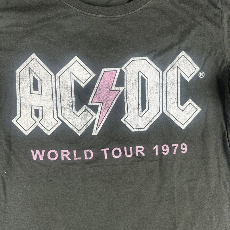 AC/DC Black 1979 World Tour Band T Shirt Women Adult Size Small