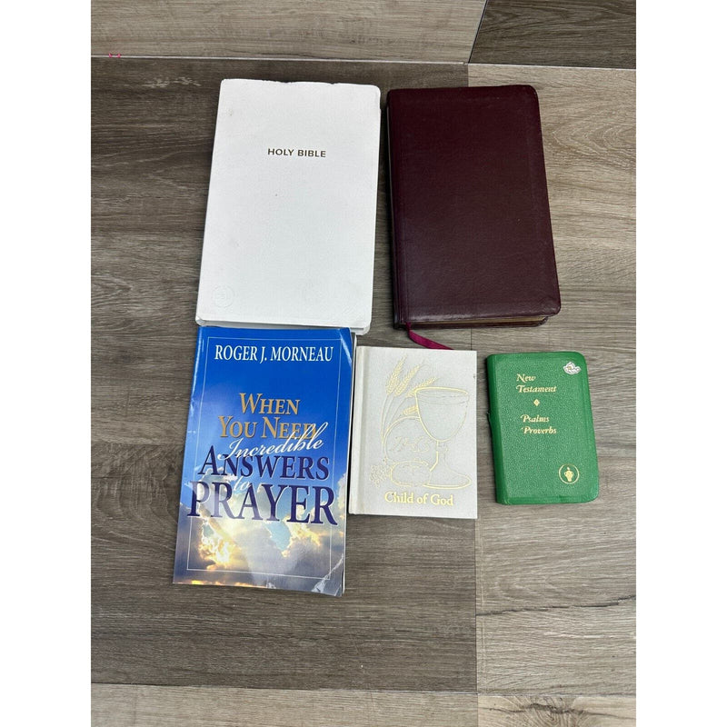 Prayer Books Bible Christian Catholic Lot Of 5 Religious Books