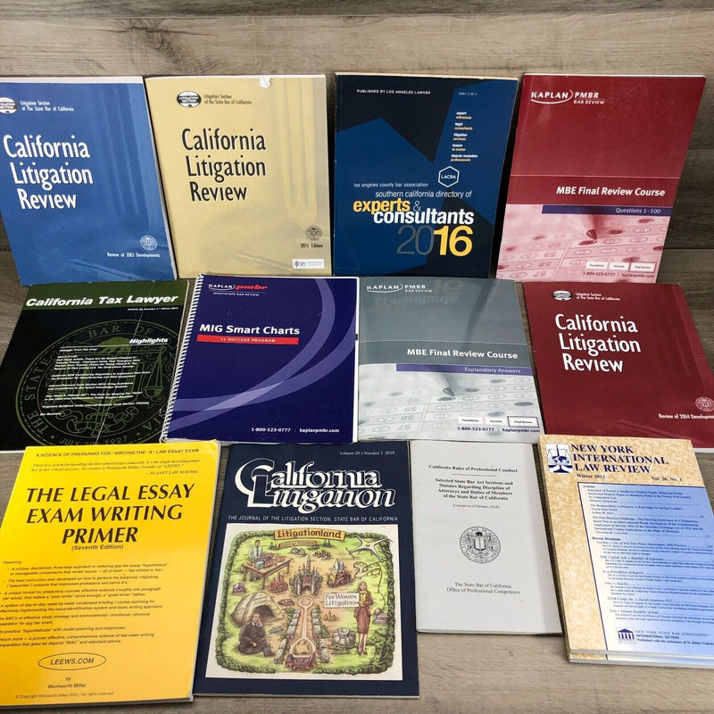 California Law Lawyer Litigation Books Lot of 12 Review Legal Essays Exam