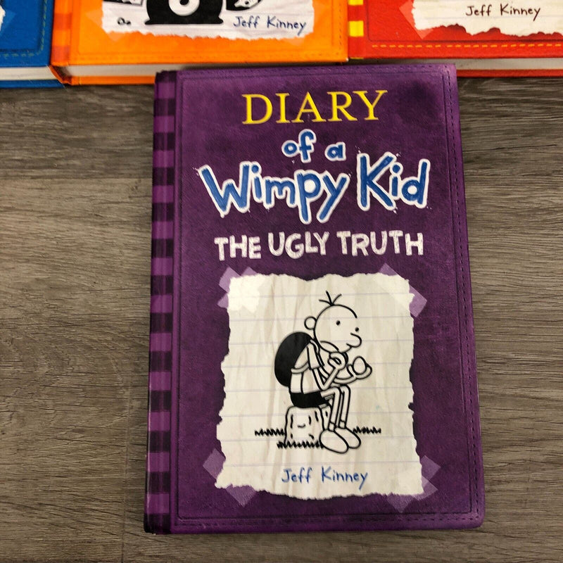 Lot of 9 Diary of a Wimpy Kid Kinney Chapter Mix of Hardcover Paperback