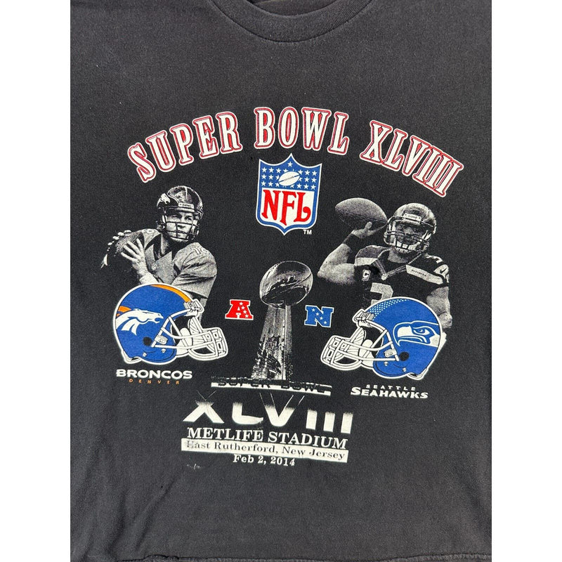 Denver Broncos vs Seahawks Super Bowl 38 Men's NFL Football T-Shirt Size XL