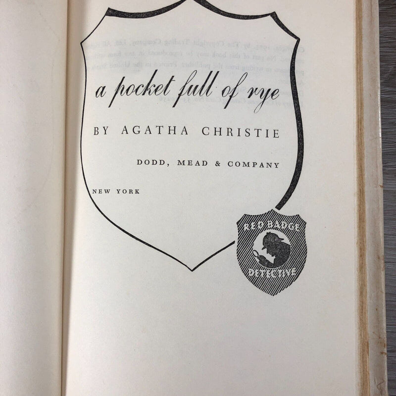 A Pocket Full Of Rye by Agatha Christie 1953 Book Club Edition