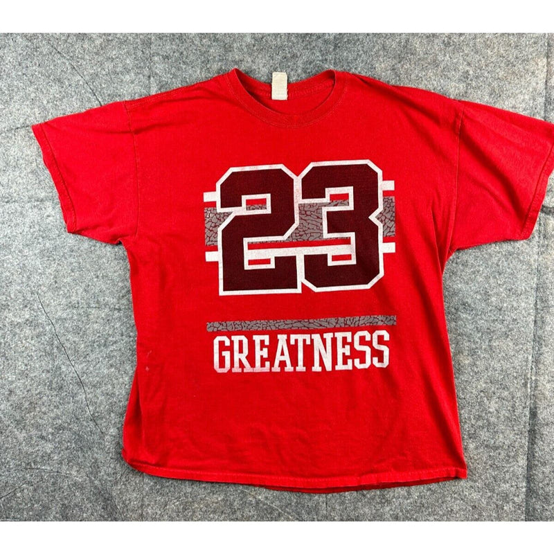 23 Greatness T Shirt Red Gildan Adult Size XL Short Sleeve