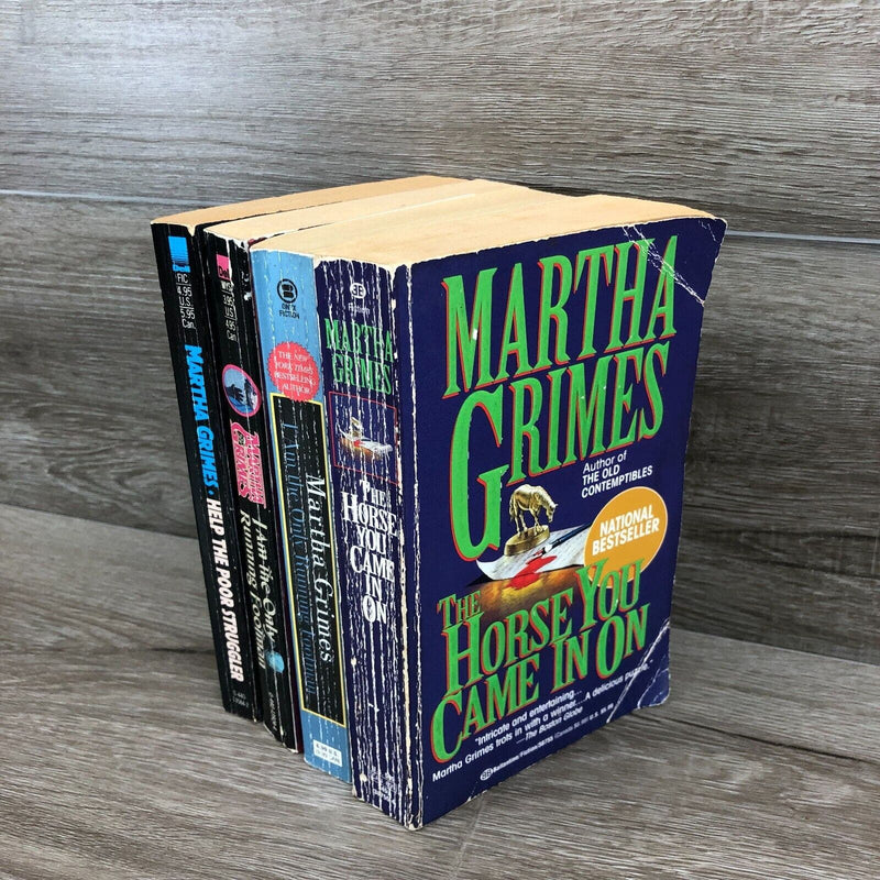 Lot of 4 Mystery Books by Author Martha Grimes Paperback Books