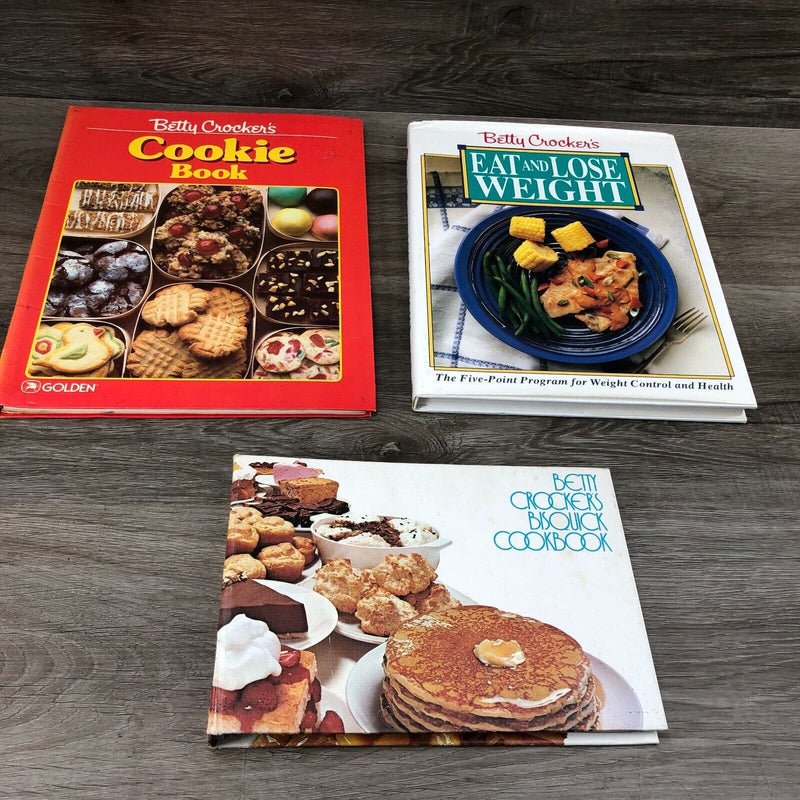 Betty Crocker Lot of 3 Cookie Cookbook Eat and Lose Weight Books