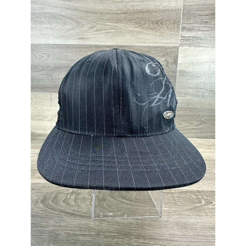 FMF FlexFit Black Hat White Pinstripe Adult S-M Cap