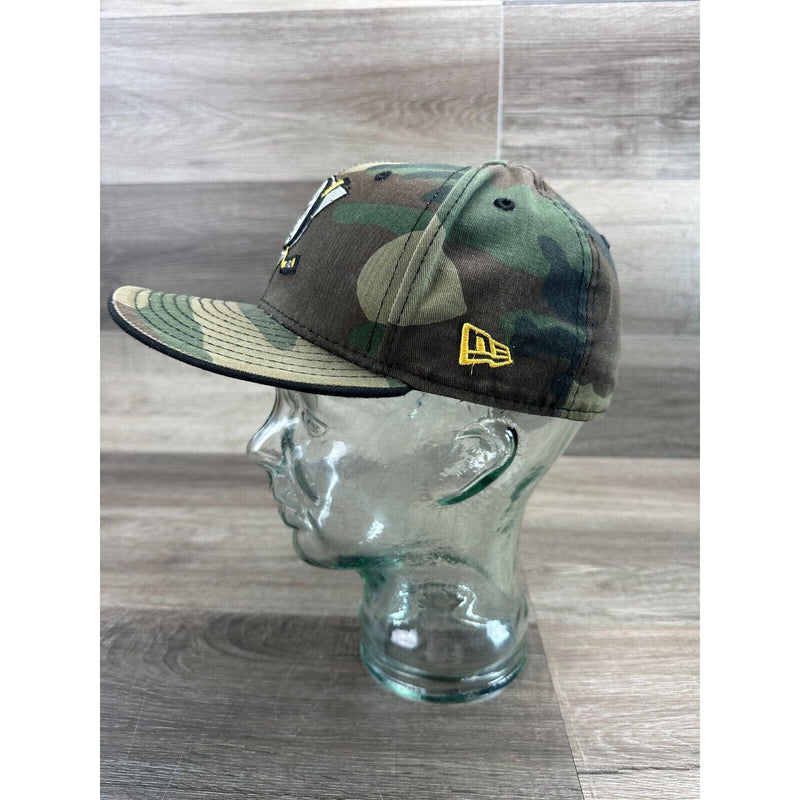 Vintage Mighty Ducks NHL Camo 20th 2013 Anniversary New Era 7 3/8 Fitted Hat