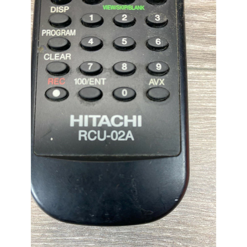 Genuine Hitachi RCU-02A TV VCR Remote Control Black