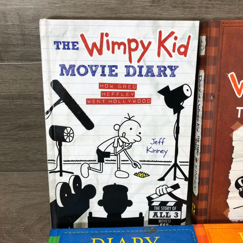 Lot of 9 Diary of a Wimpy Kid Kinney Chapter Mix of Hardcover Paperback