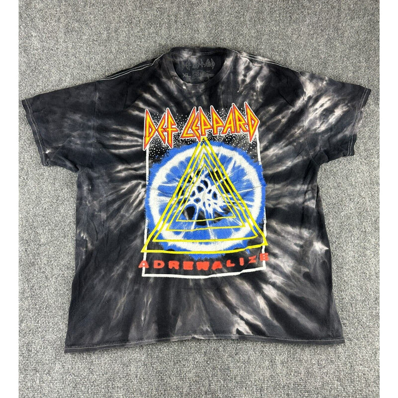 Def Leppard Adrenalize Shirt Mens Size XL XLarge Tie Dye T Shirt Band Tee