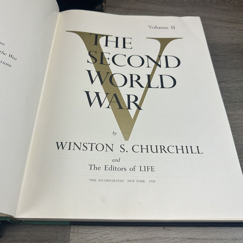 The Second World War Winston Churchill 2 Volume Time Life Slipcover 1960 Book