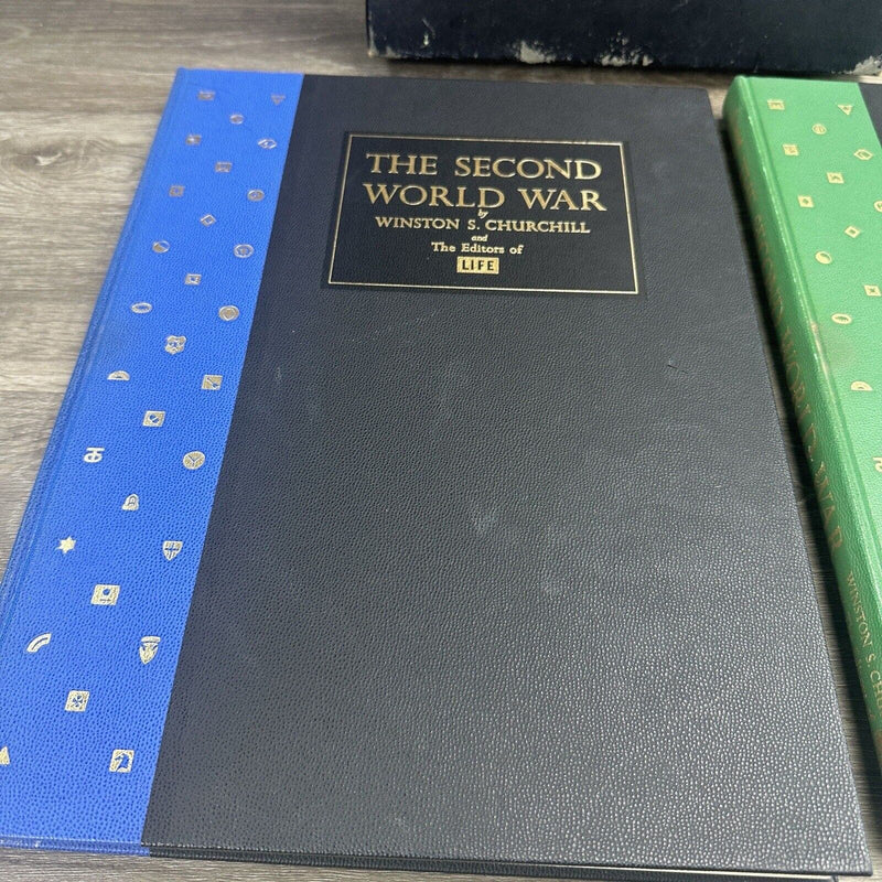 The Second World War Winston Churchill 2 Volume Time Life Slipcover 1960 Book