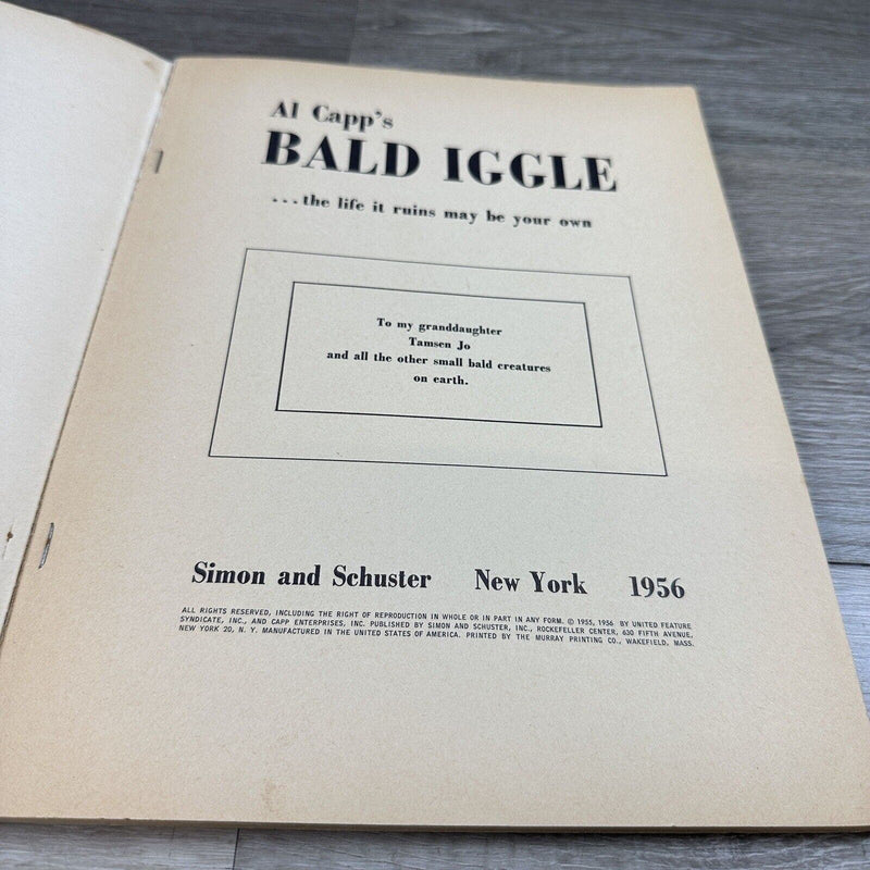 BALD IGGLE Al Capp 1956 Soft Cover Cartoons ILLUSTRATED Book