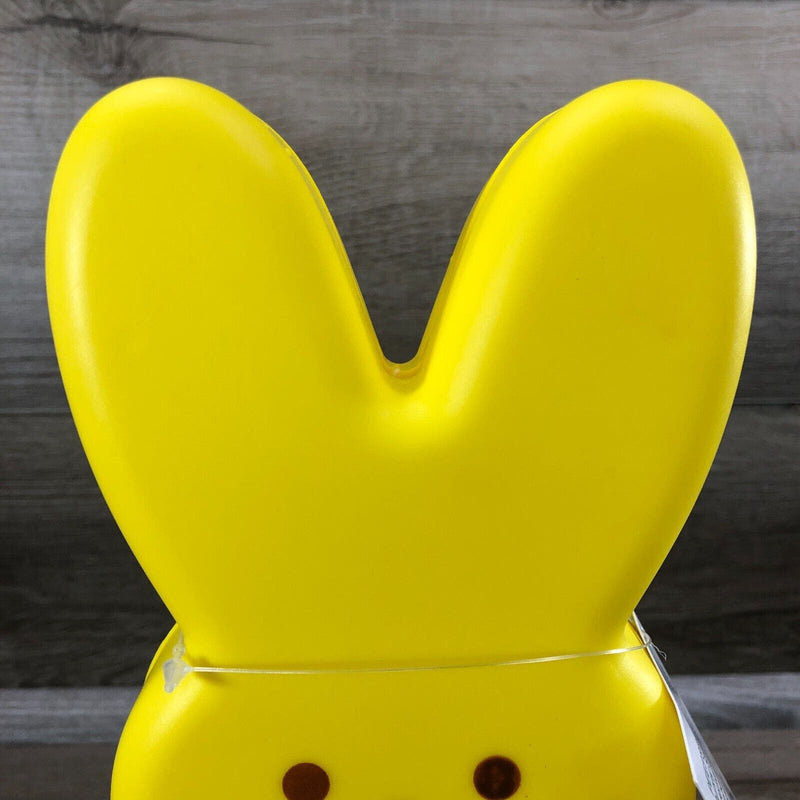 10” Yellow Peeps Blow Mold Plastic Bunny New Battery Operated LED Easter Decor