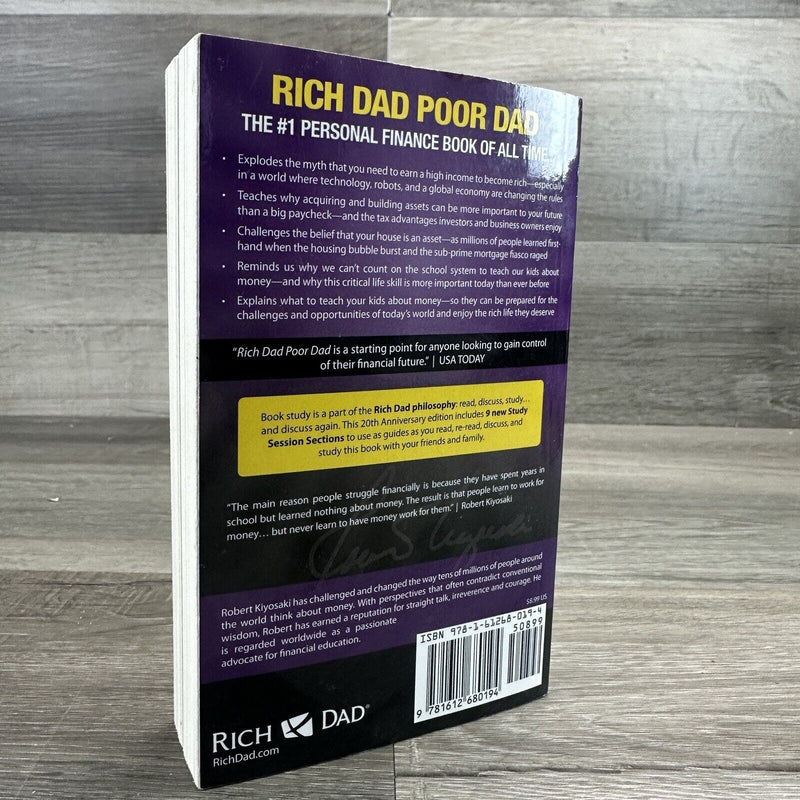 Rich Dad Poor Dad by Robert T. Kiyosaki Paperback 2017 Small Book