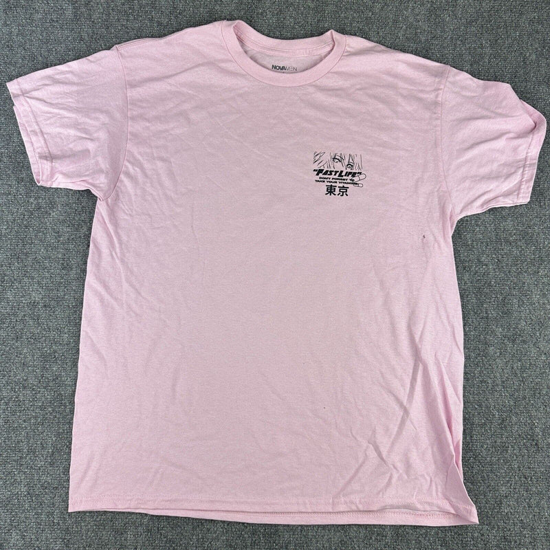 Fast Life T Shirt Mens Size Large L Pink Short Sleeve