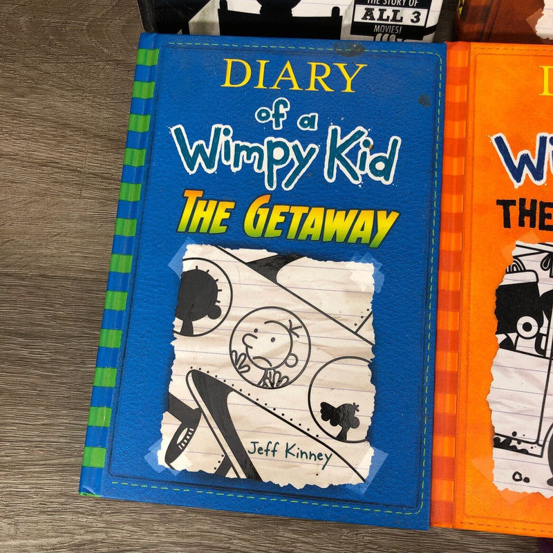 Lot of 9 Diary of a Wimpy Kid Kinney Chapter Mix of Hardcover Paperback