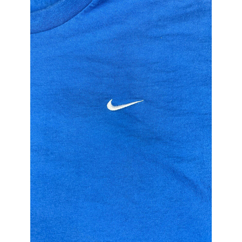 Nike Shirt Mens 2XL Regular Fit Blue Short Sleeve Pullover Swoosh Logo 3