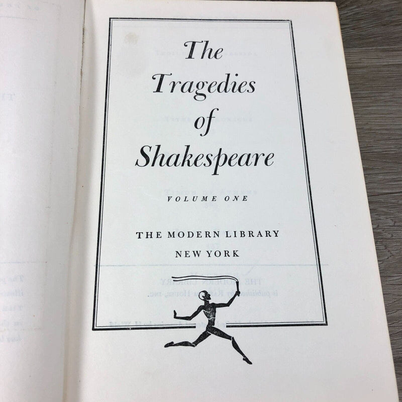 The Tragedies of Shakespeare in Two Volumes Modern Lib. Mid-Century 2 Books