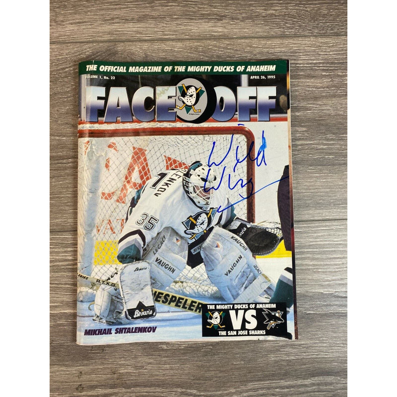 Face Off Magazine April Mighty Ducks Mikhail Shtalenkov with Wild Wing Autograph