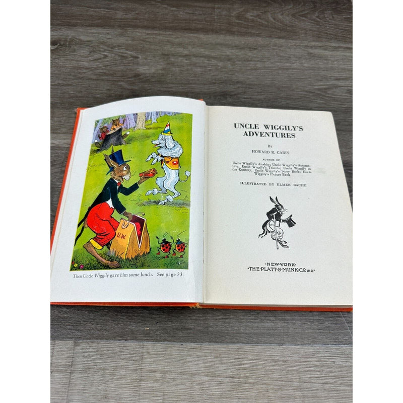 1940 Uncle Wiggily's Adventures by Howard R. Garis Antique Childrens Book Rabbit