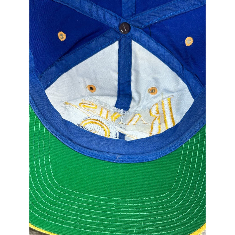 Vintage Los Angeles Rams NFL Hat Cap Drew Pearson SnapBack Mens Blue Yellow