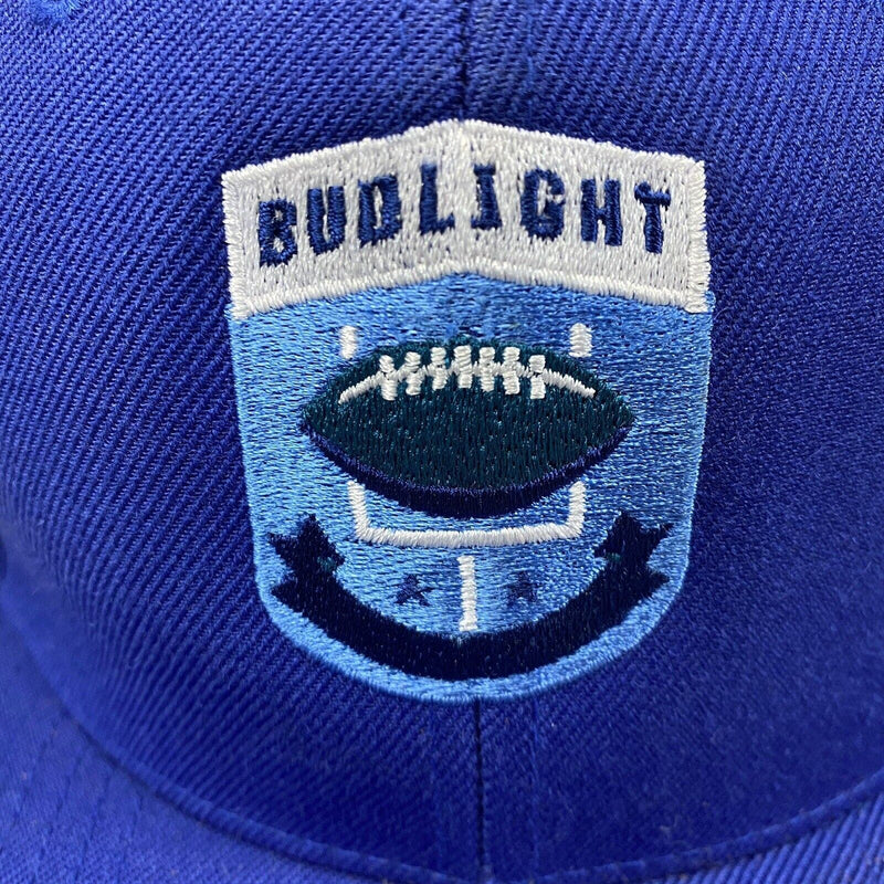 Hat Cap Bud Light Blue Adjustable Snapback Football Beer Baseball Style