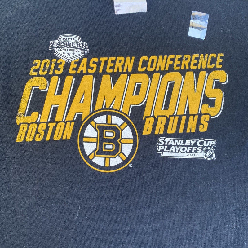 NHL 2013 Eastern Conference Champions Boston Bruins T Shirt Large Short Sleeve