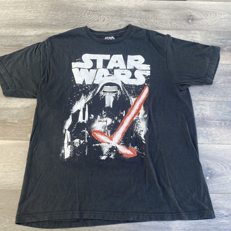 Star Wars Kylo Ren Character Graphic T Shirt Adult XL Black Short Sleeve