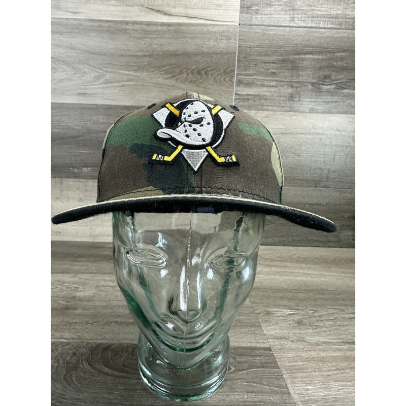 Vintage Mighty Ducks NHL Camo 20th 2013 Anniversary New Era 7 3/8 Fitted Hat