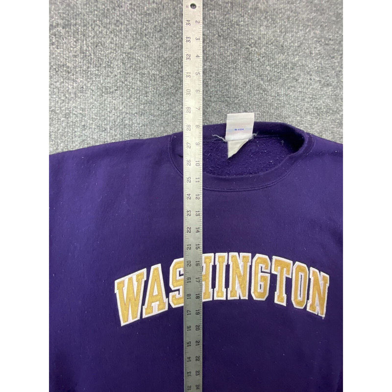 Champion Washington Authentic Athletic Apparel Crewneck Sweater Purple Large