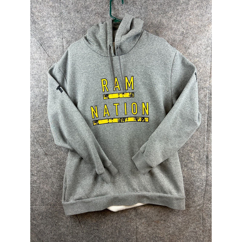 Ram Nation Gray Puma Hoodie Heavy Sweater Adult Size XL