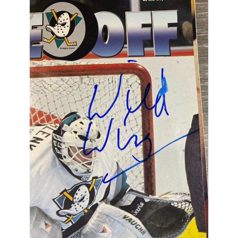 Face Off Magazine April Mighty Ducks Mikhail Shtalenkov with Wild Wing Autograph