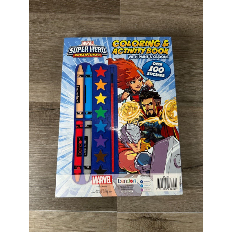 Marvel Superhero Adventures Coloring & Activity with Paint & Crayons Book