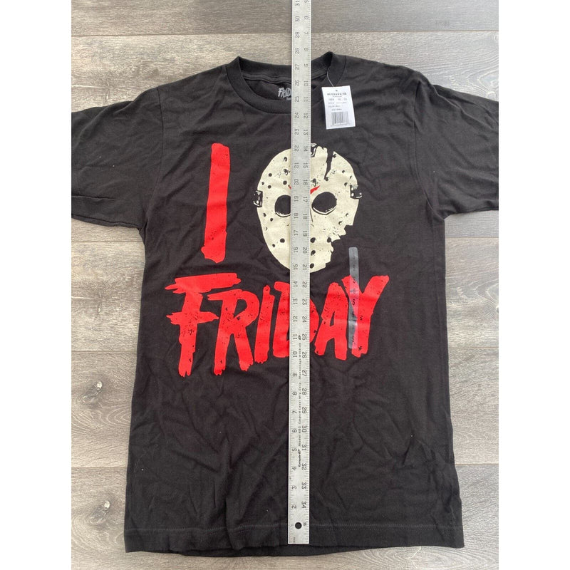 Official Friday the 13th I Love Jason Mask T Shirt Small Black Short Sleeve New